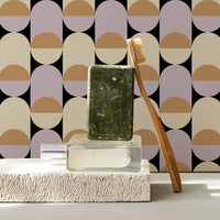 Lavender Mini Retro Design Wallpaper