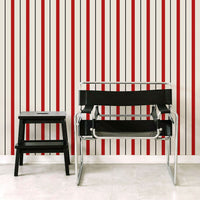 Red Modern Stripes Wallpaper