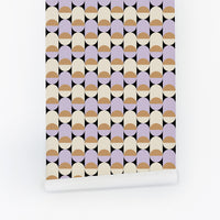 Lavender Mini Retro Design Wallpaper
