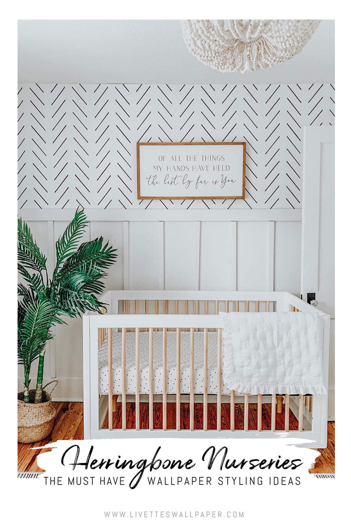 Our Favourite Herringbone Wallpaper Nursery Interiors