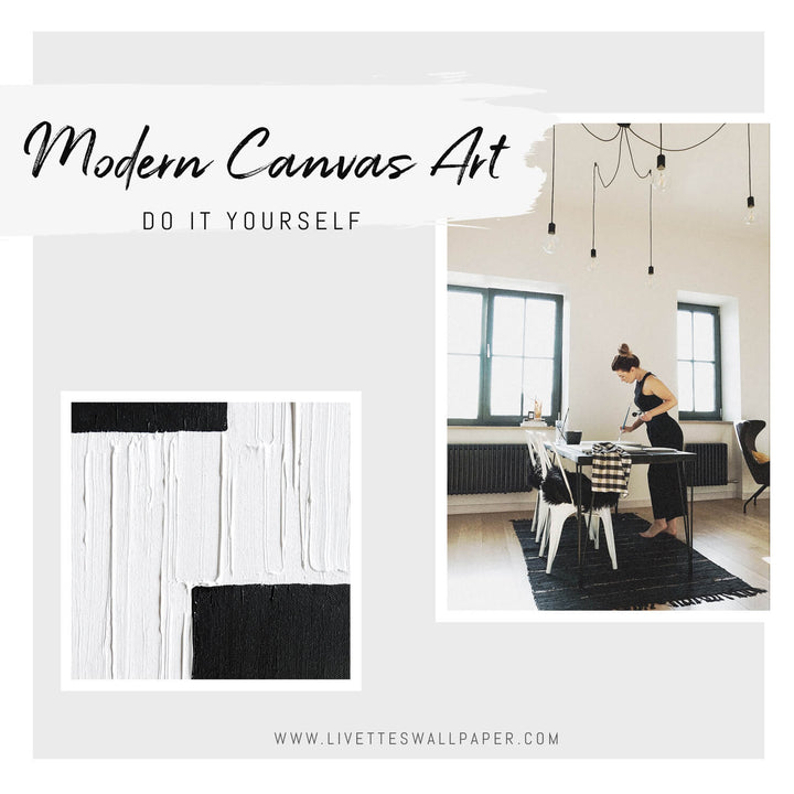 One Room Challenge 2019, Spring Week 3 - Modern canvas art DIY