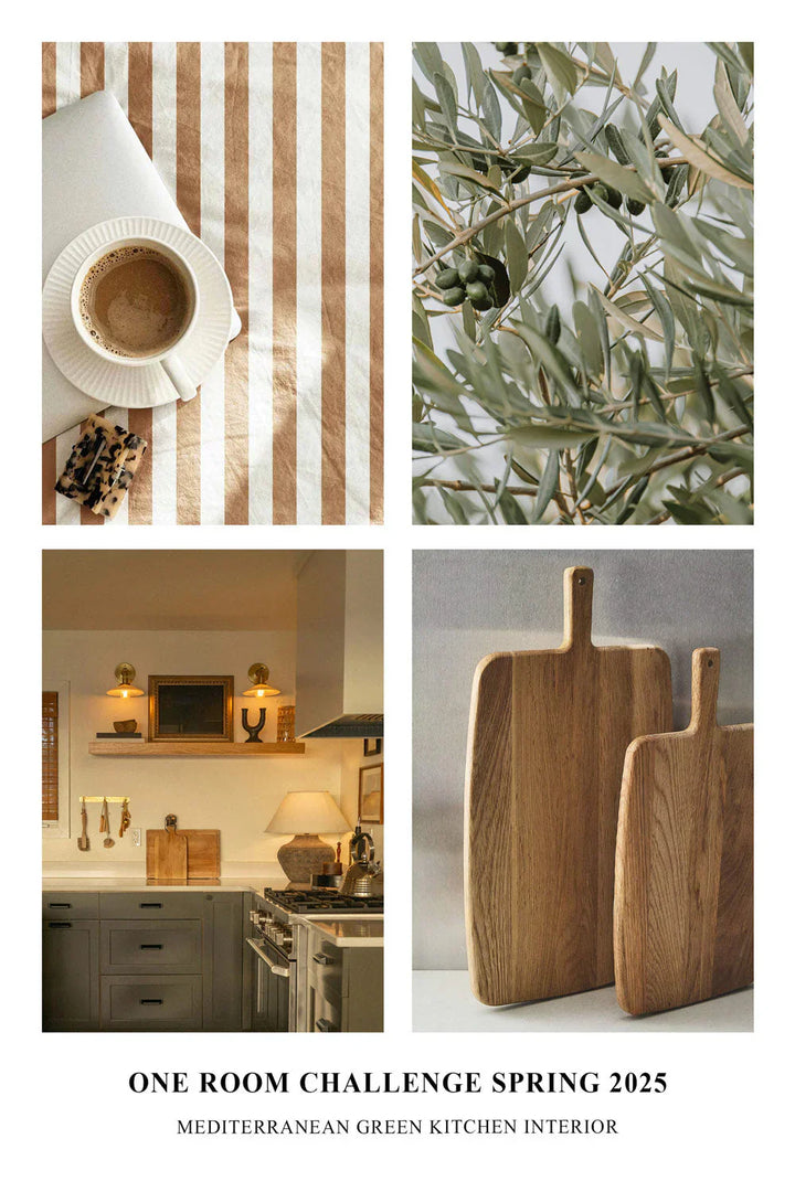 One Room Challenge Spring 2025 | Mediterranean Green Kitchen Interior