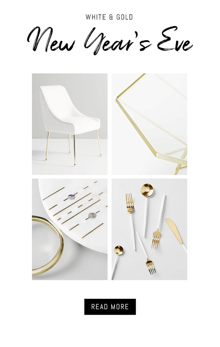White and gold New Year's Eve styling