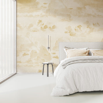 Metallic Pearl Vintage Clouds Wall Mural