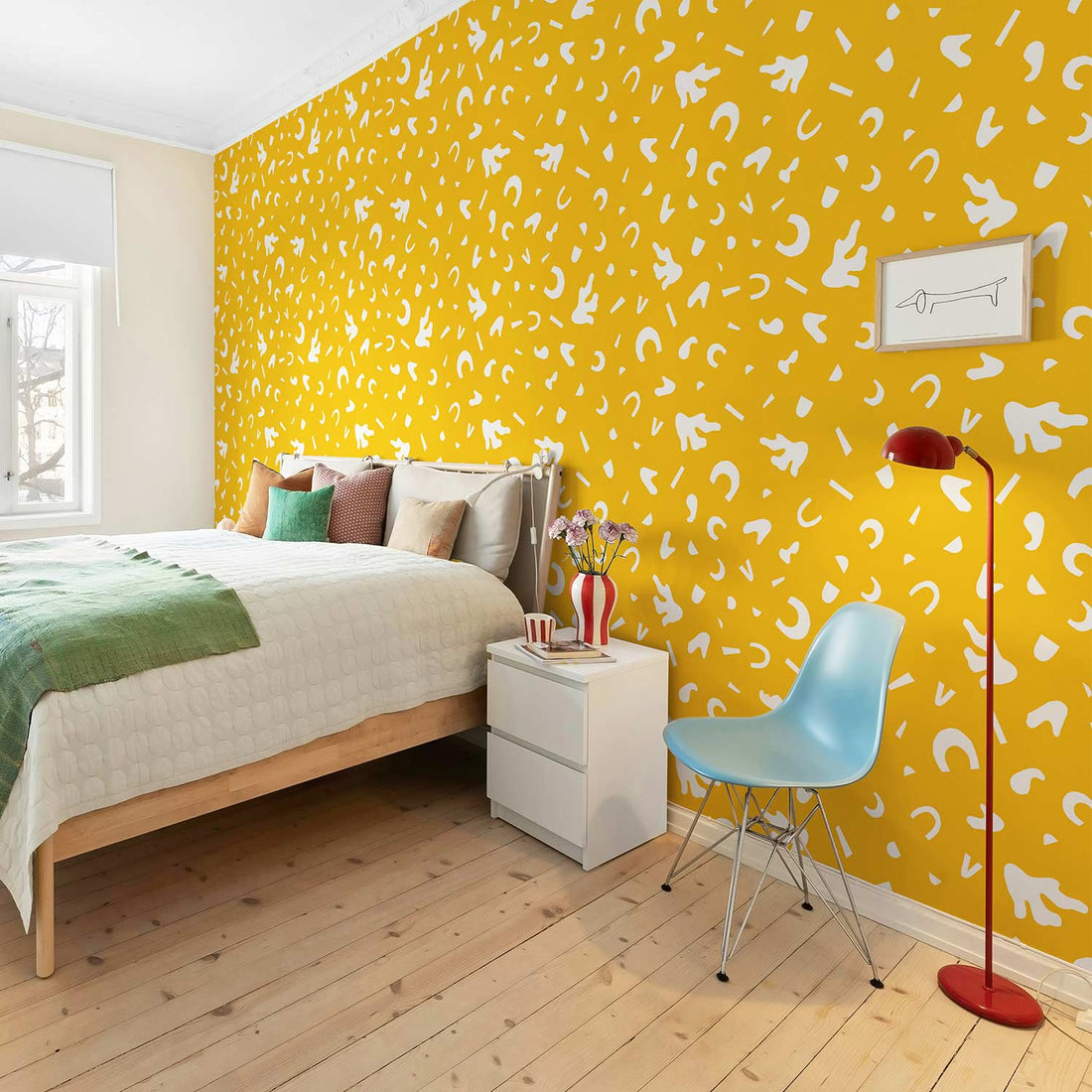 Bright Abstract Cutouts Removable Wallpaper