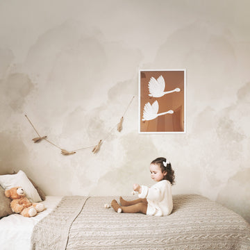 Subtle Beige Limewash Removable Wall Mural