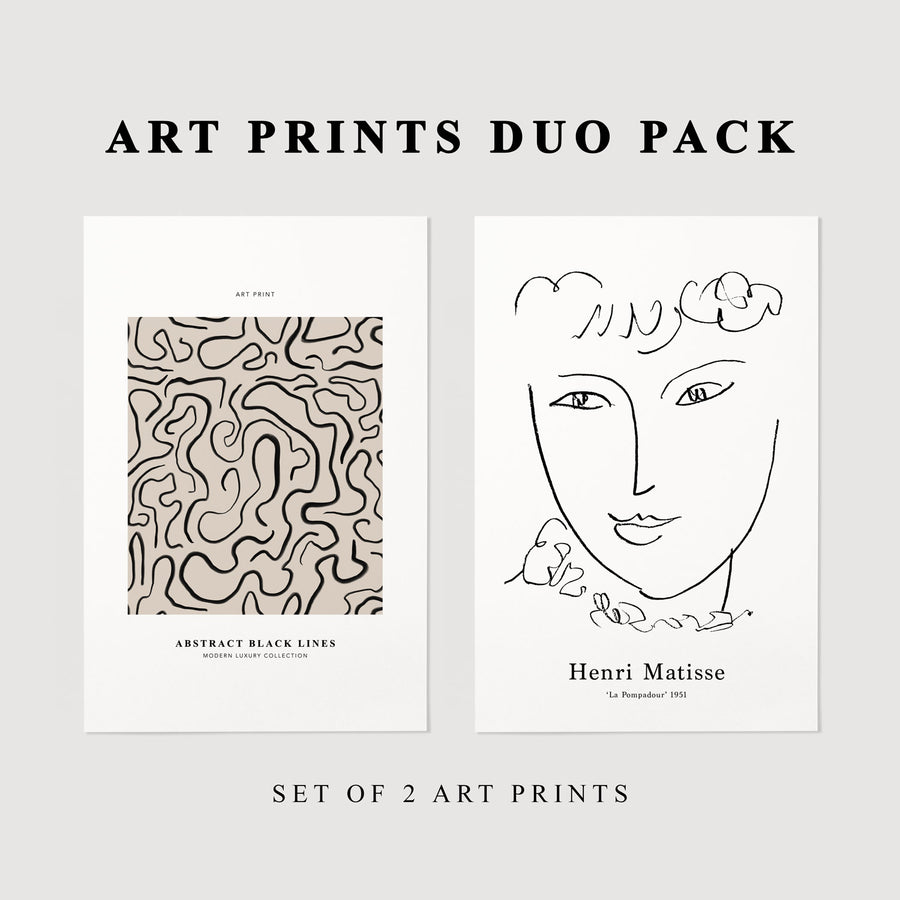 Abstract Henri Matisse Poster Duo Pack + Free FedEx Delivery