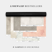 Wallpaper Sample Bundle - 6 Limewash Wallpaper Design Samples