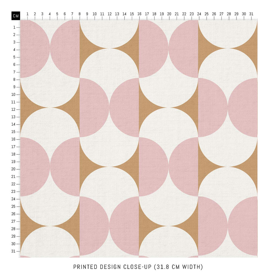 Pink Geometric Design Printed Fabric