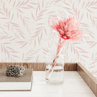 botanical wallpaper for girls bedroom in pink