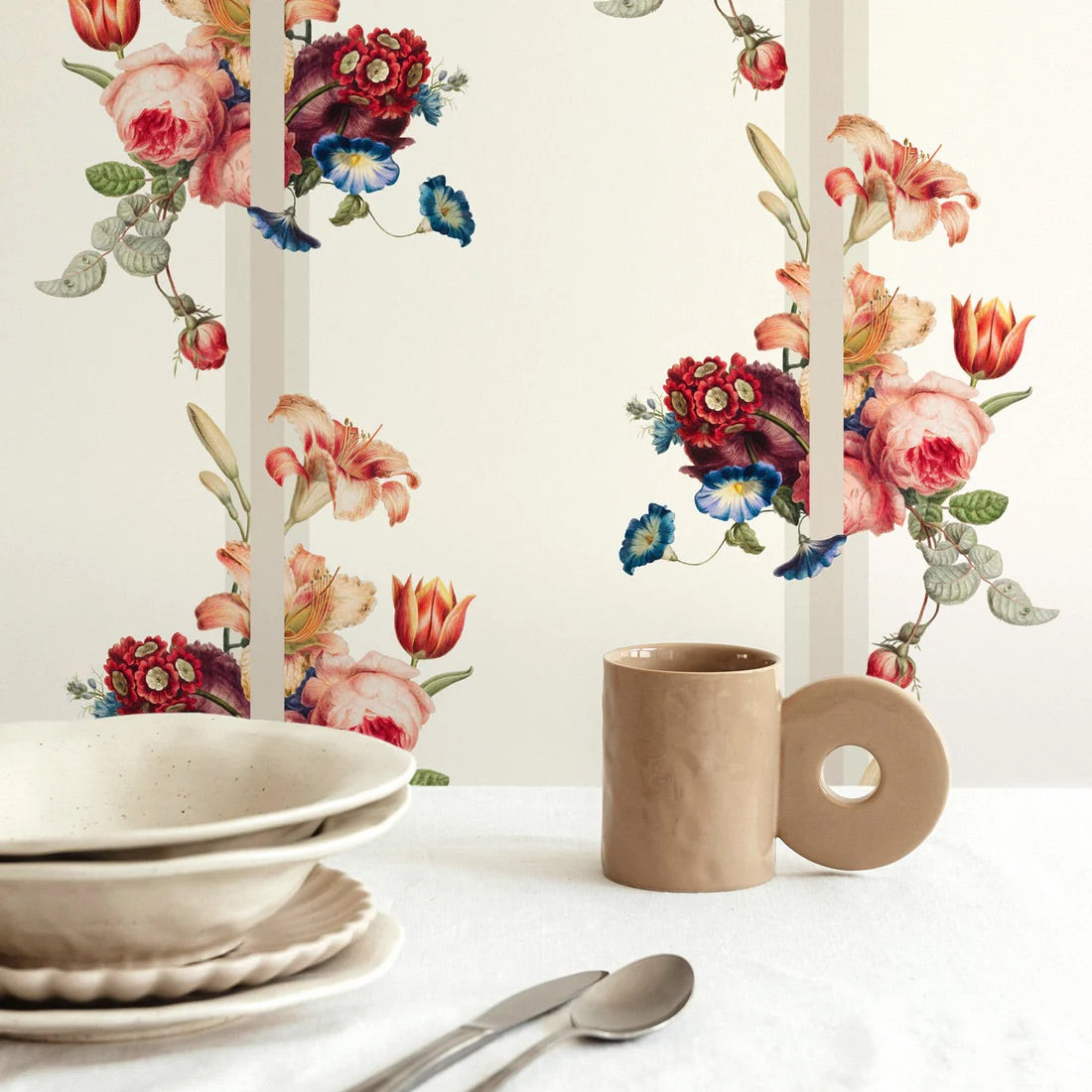 English Rose Inspired Removable Wallpaper