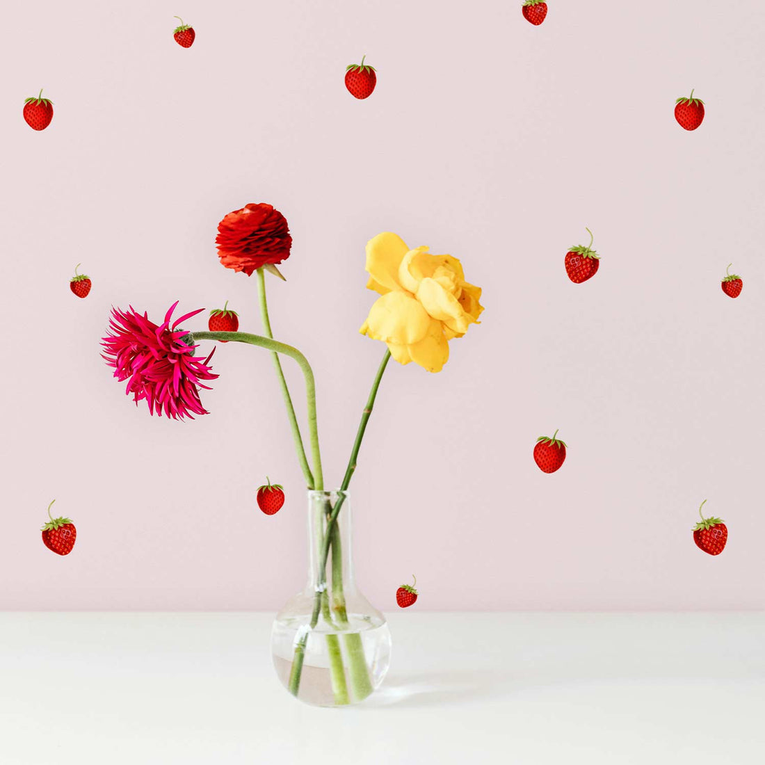 Tiny Strawberries Removable Wallpaper