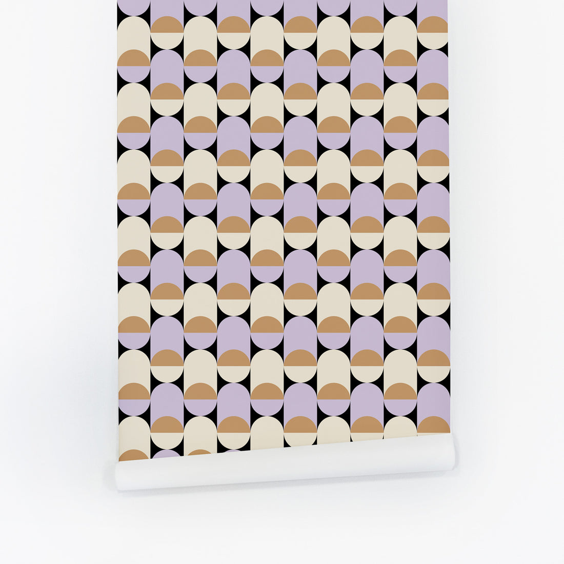 Lavender Mini Retro Design Wallpaper