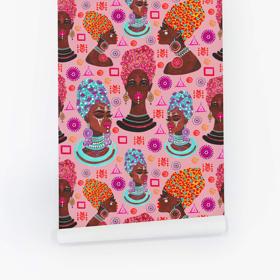 pink african art decor for walls