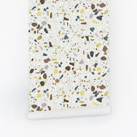 Fall Color Terrazzo Removable Wallpaper