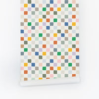 Colorful Checkers Removable Wallpaper