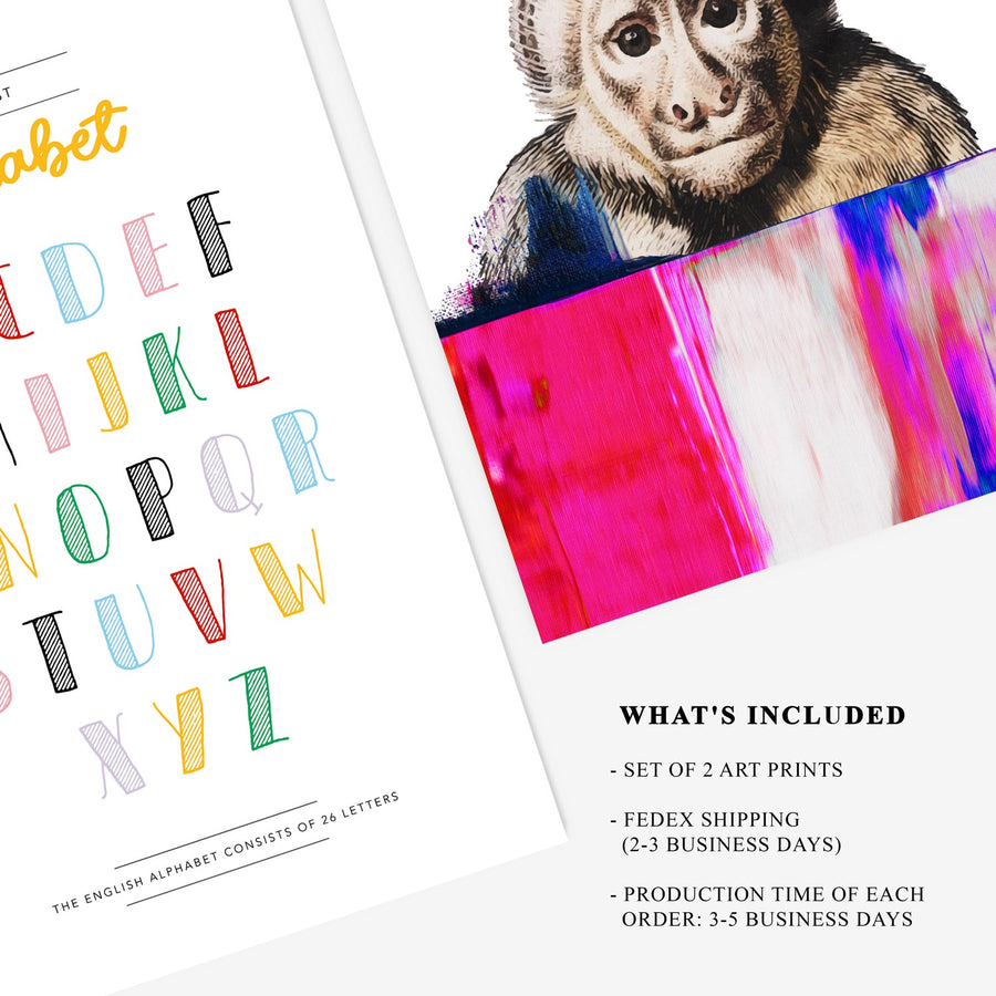 Eclectic Monkey Poster Duo Pack + Free FedEx Delivery