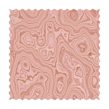 Pink Malachite Pattern Design Fabric