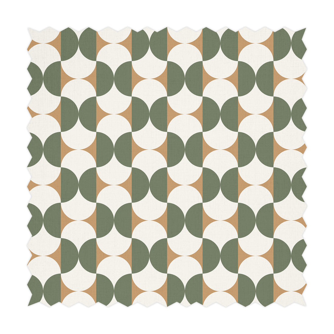 Olive Geometric Design Printed Fabric