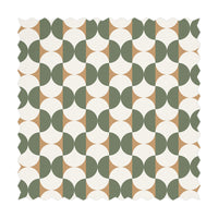 Olive Geometric Design Printed Fabric