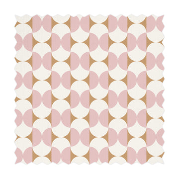 Pink Geometric Design Printed Fabric