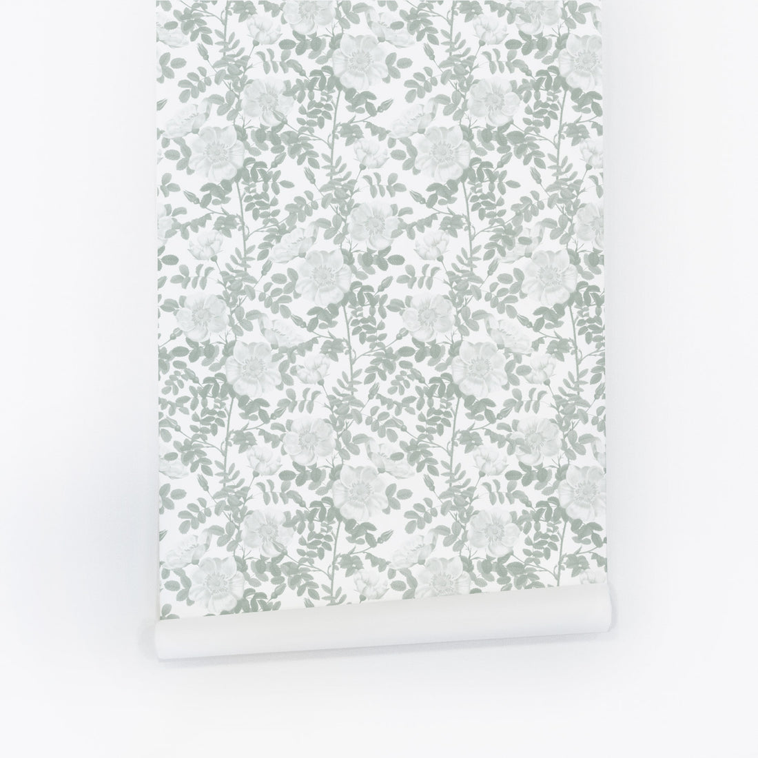 Royal Bloom Removable Wallpaper In Sage Color