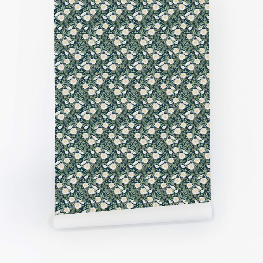 Countryside Florals Pattern Removable Wallpaper