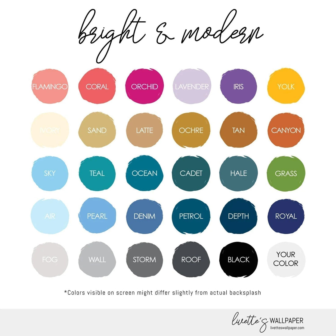 bright and modern color palette