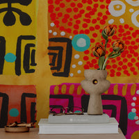 colorful african accent wall