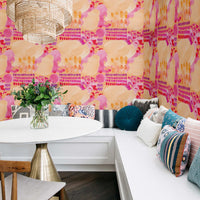bohemian style african wall decor in bright colors