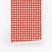 Red Check Plaid Wallpaper