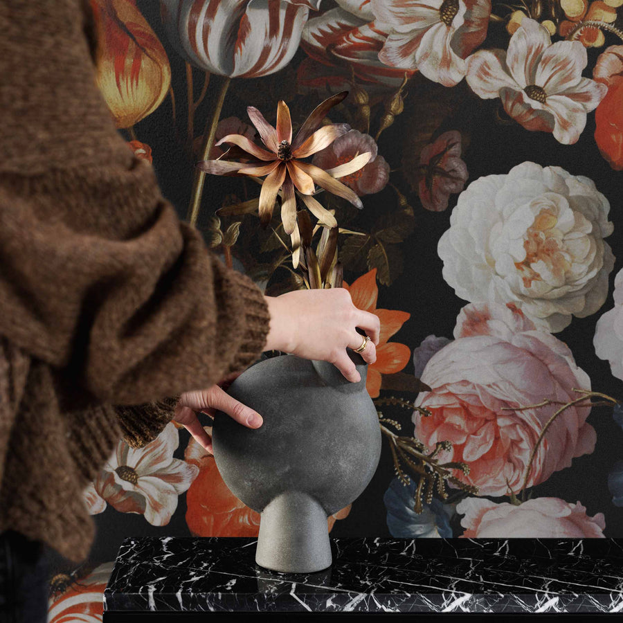 Dark Vintage Flower Bouquet removable wallpaper