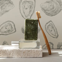 sophisticated wallpaper with organic food pattern