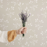 Custom order (PRICE DIFFERENCE + material change): WILDFLOWER FOLIAGE REMOVABLE WALLPAPER FOR KIDS ROOM