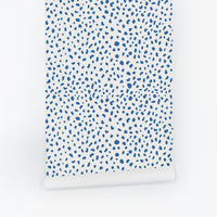blue dalmatian peel and stick wallpaper for rentals