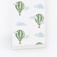 Grass Green Air Balloon Wallpaper