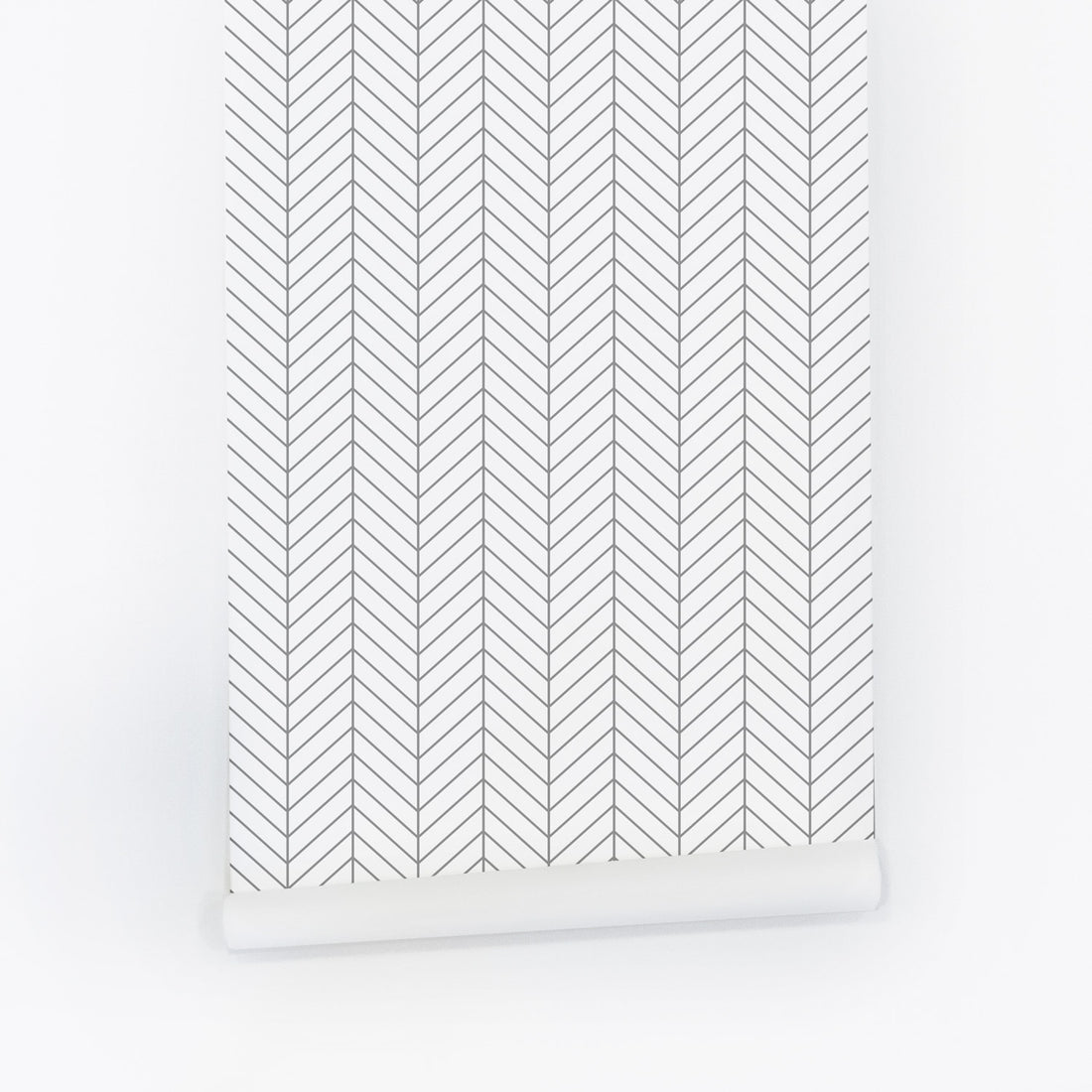 Grey herringbone print removable wallpaper