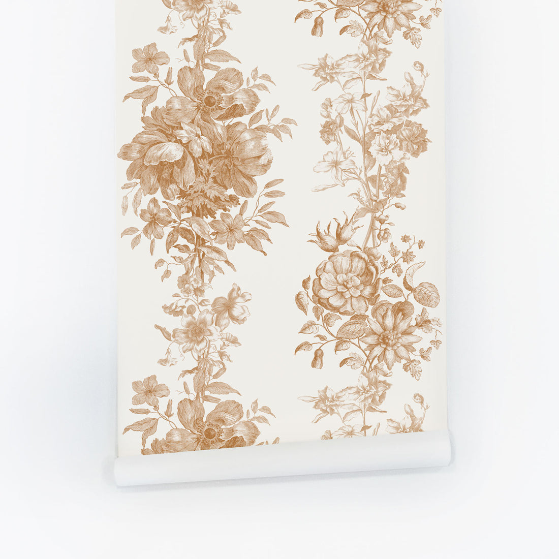 light brown floral wallpaper peel and stick