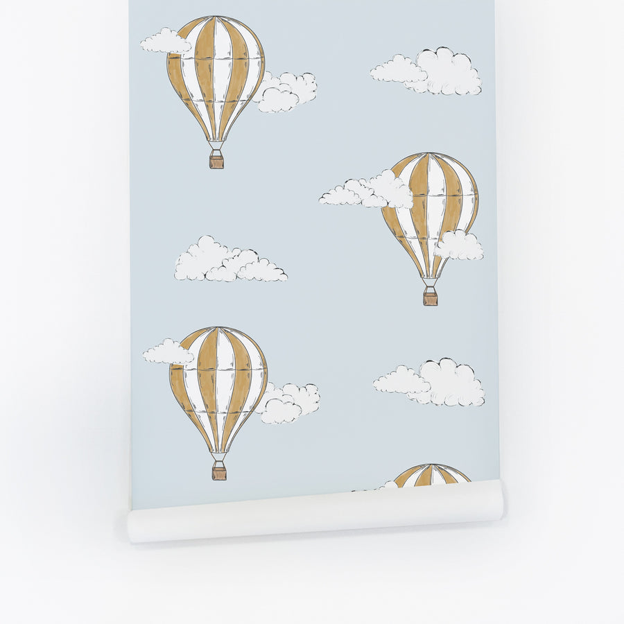 Blue Sky Air Balloon Wallpaper