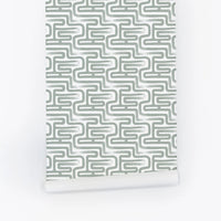 Tiny Maze removable wallpaper in Sage color