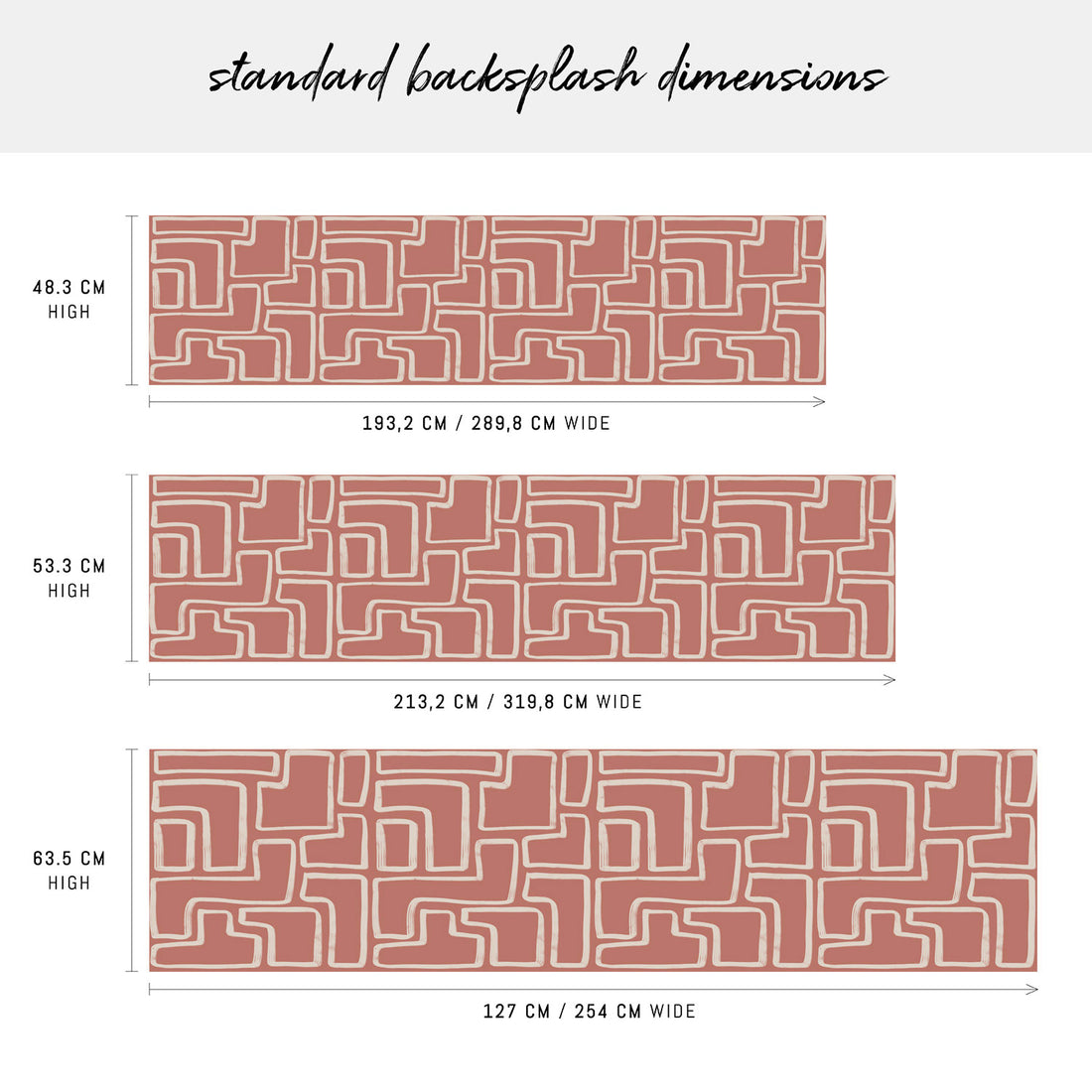 backsplash tile patterns size