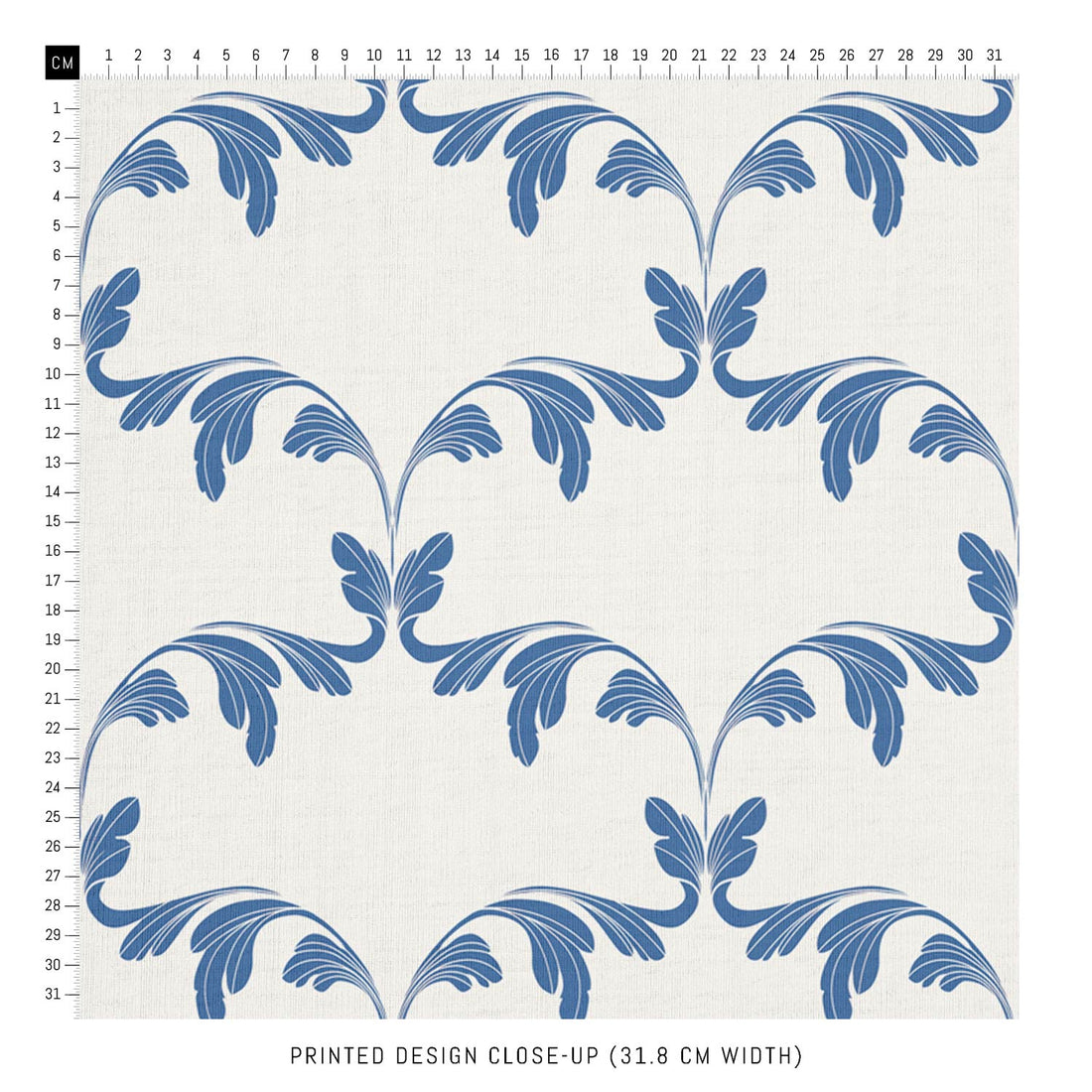 vintage french fabric with blue damask effect