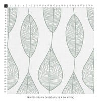 green fabric design with leaf pattern