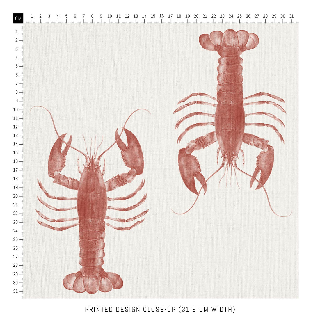 red lobster print fabric design