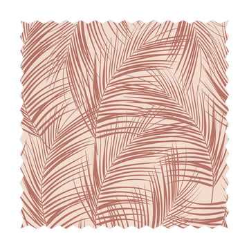 pink tropical palms print fabric design