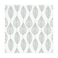 botanical green leaf print fabric