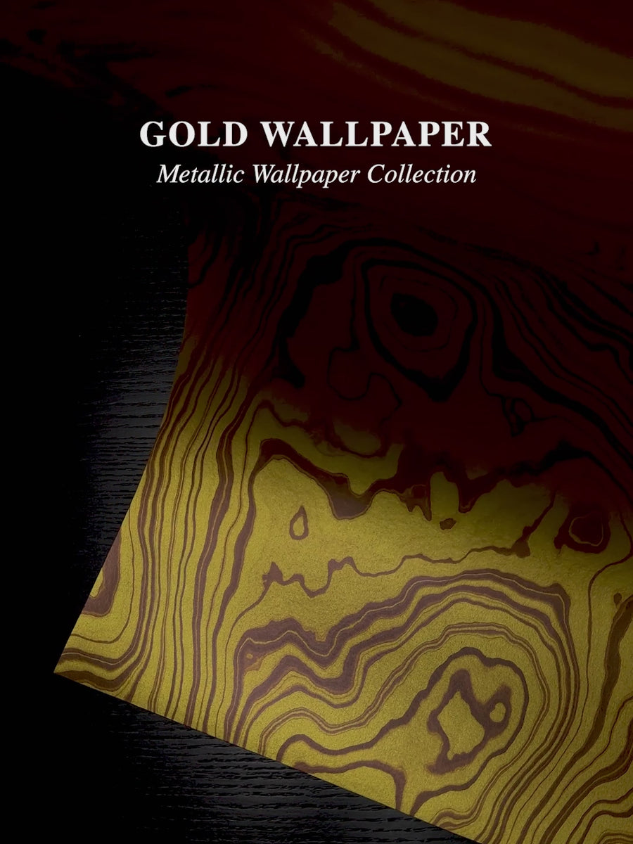 Gold Malachite Metallic Wallpaper