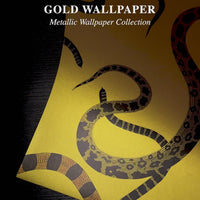 Gold Snake Metallic Wallpaper