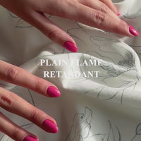 Pink Retro Chic Design Printed Fabric