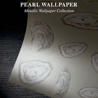 Pearl Abstract Oysters Metallic Wallpaper